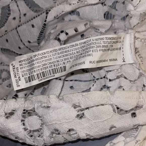 Bundle sale White lace Zara crop top size small - Picture 7 of 12